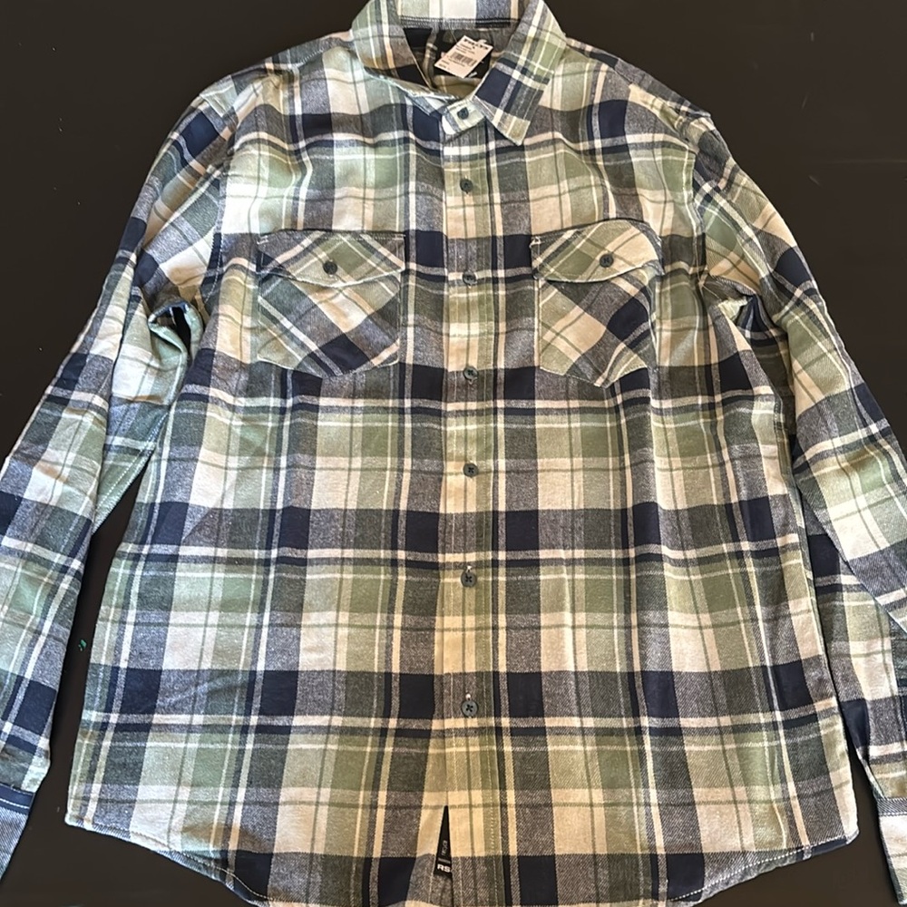 RSQ Green and Navy Flannel, Size L
